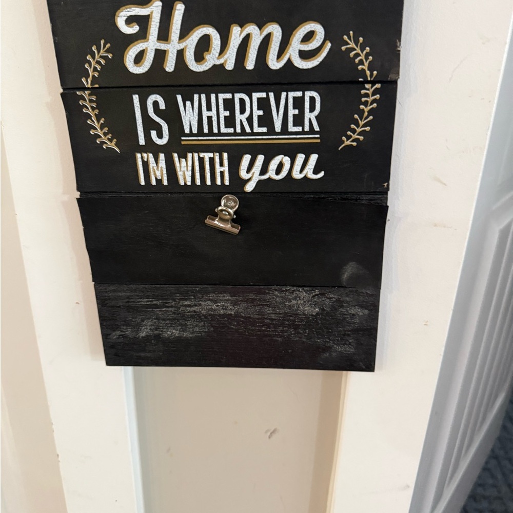 Black and Gold Home Wall Decor Sign